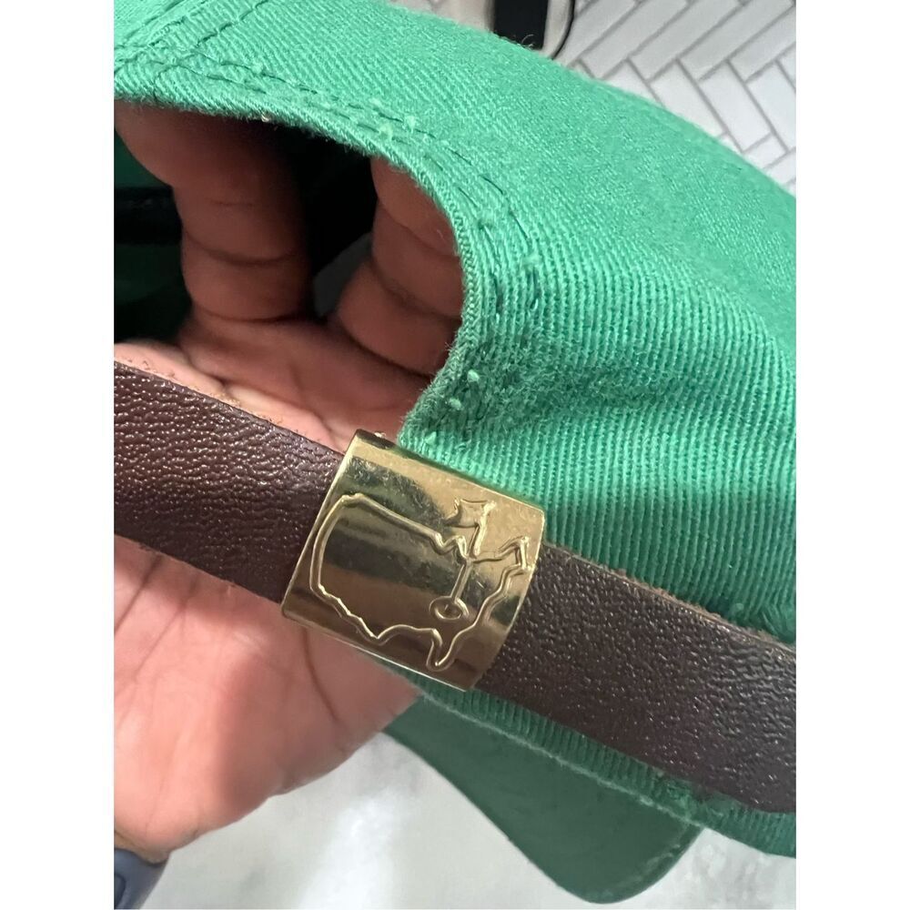 Vintage Augusta National Masters Hat Green Leather Strap American Needle - Picture 2 of 8